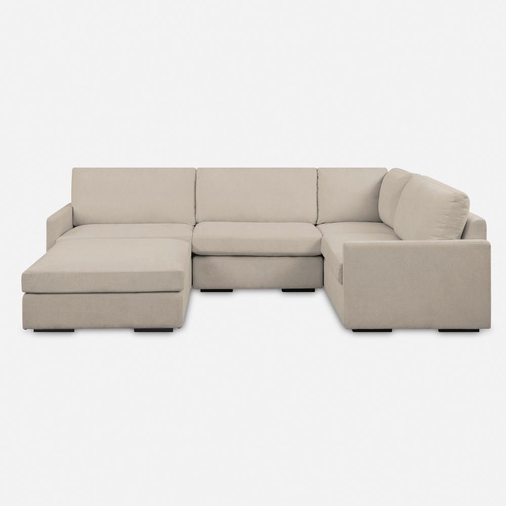 Refuge Sand Sofa Ottoman