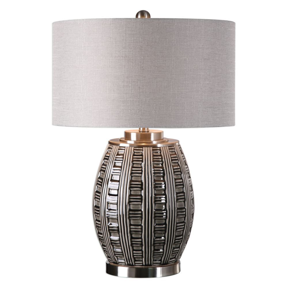 Uttermost Aura Ash Black Glaze Lamp