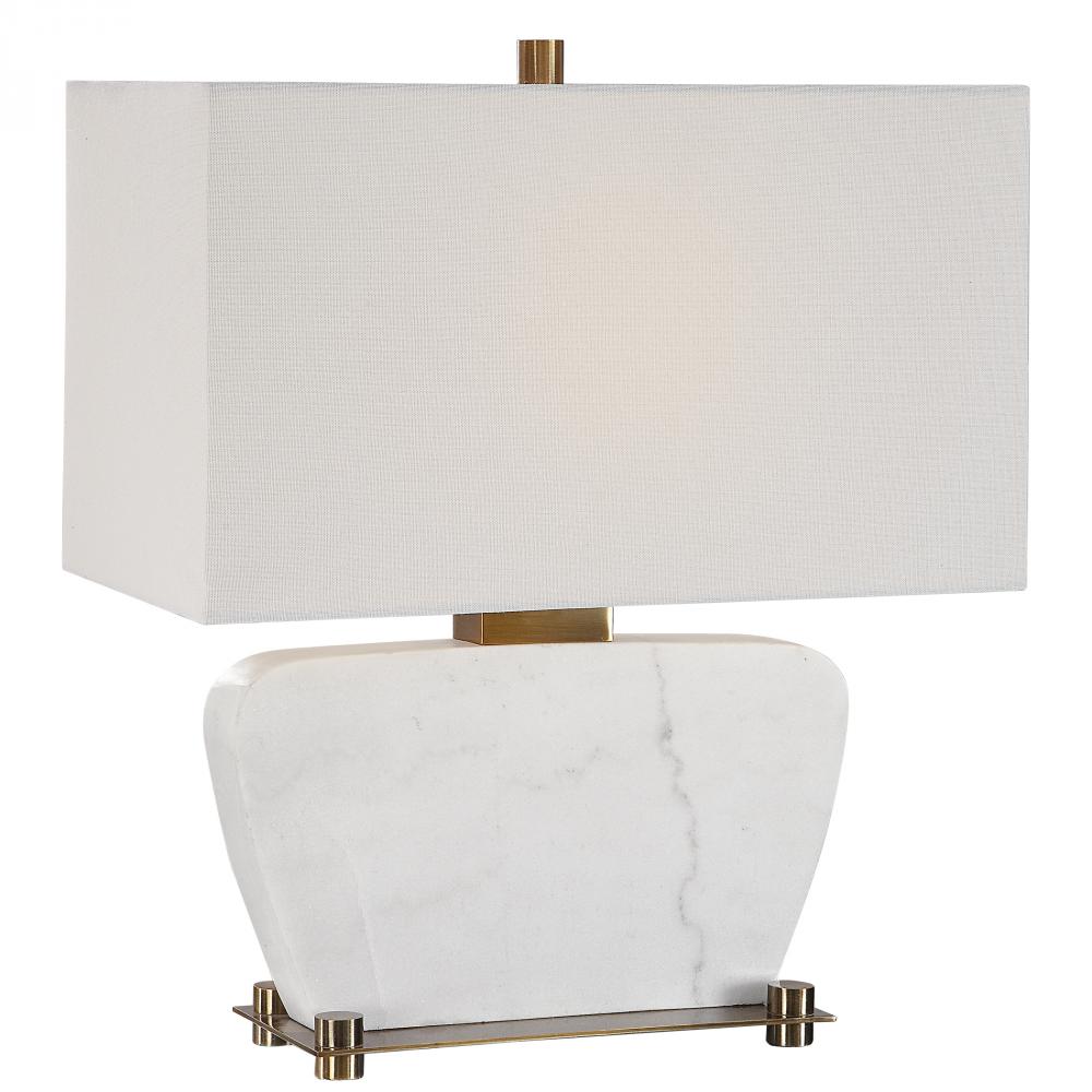 Uttermost Genessy White Marble Table Lamp