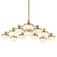 Uttermost 21408 - Uttermost Wedge 12 Lt LED Brass Chandelier