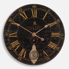 Uttermost 06030 - Uttermost Bond Street 30" Black Wall Clock