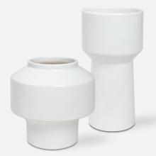 Uttermost 18049 - Illumina Abstract White Vases, Set/2