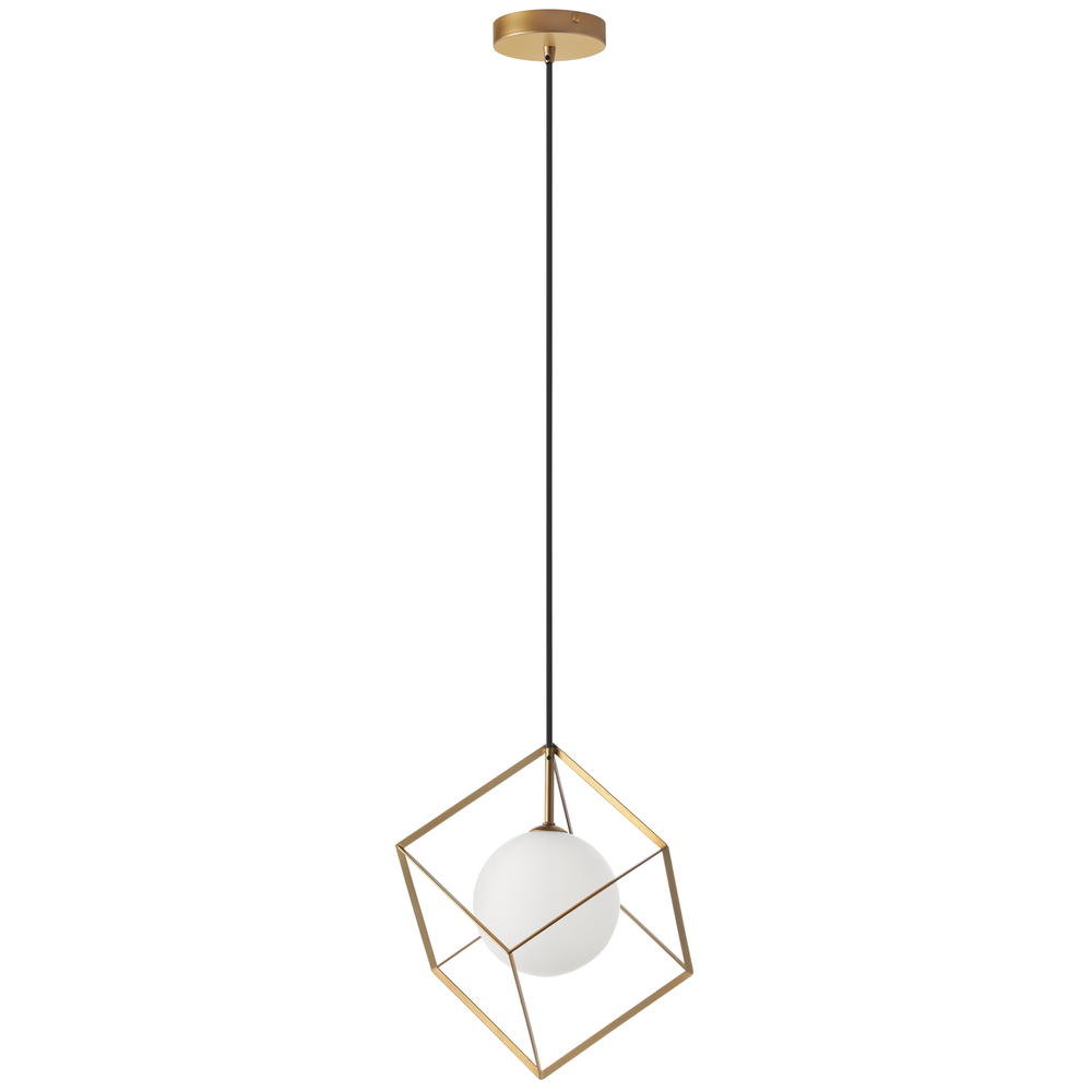 1 Light Halogen Pendant Gold Finish