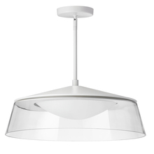 Dainolite 3145-LEDP18-CL-MW - 35W LED Pendant Matte White Finish with Clear Glass