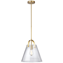 Dainolite 871P-AGB - 1 Light Incandescent Pendant Aged Brass Finish with Clear Glass