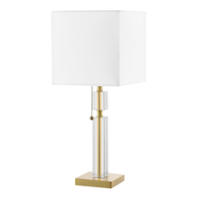 Dainolite DM231-AGB - 1 Light Incandescent Table Lamp Aged Brass with White Shade