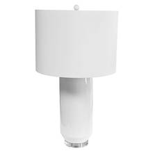 Dainolite GOL-301T-WH - 1 Light Ceramic Oversized Table Lamp, White Finish