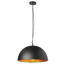 Dainolite HKI-201LP-BK - 1 Light Pendant, Matte Black / Gold