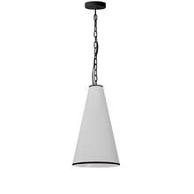 Dainolite PYM-S-MB-BW - 1LT Incandescent Pendant, MB w/ WH Shade & BK trim