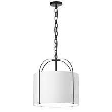 Dainolite QCY-181P-BK-WH - 1 Light Incandescent Pendant Black with White Shade