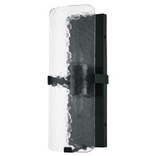 Dainolite WNE-152W-MB-CLR - 2LT Wall Sconce, MB w/ CLR Textured Glass