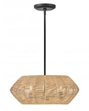 Hinkley 40383BLK-CML - Small Convertible Drum Chandelier