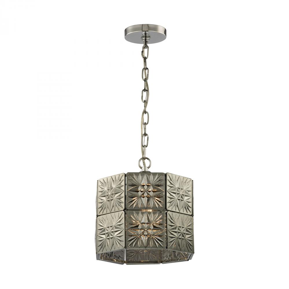 Glass Tile 1 Light Pendant In Polished Chrome