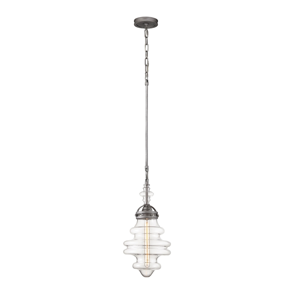 Gramercy 1-Light Pendant in Weathered Zinc