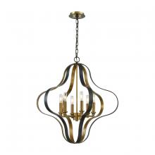 ELK Home 33164/6 - Janis 6-Light Chandelier in Aged Bronze and Aged Brass