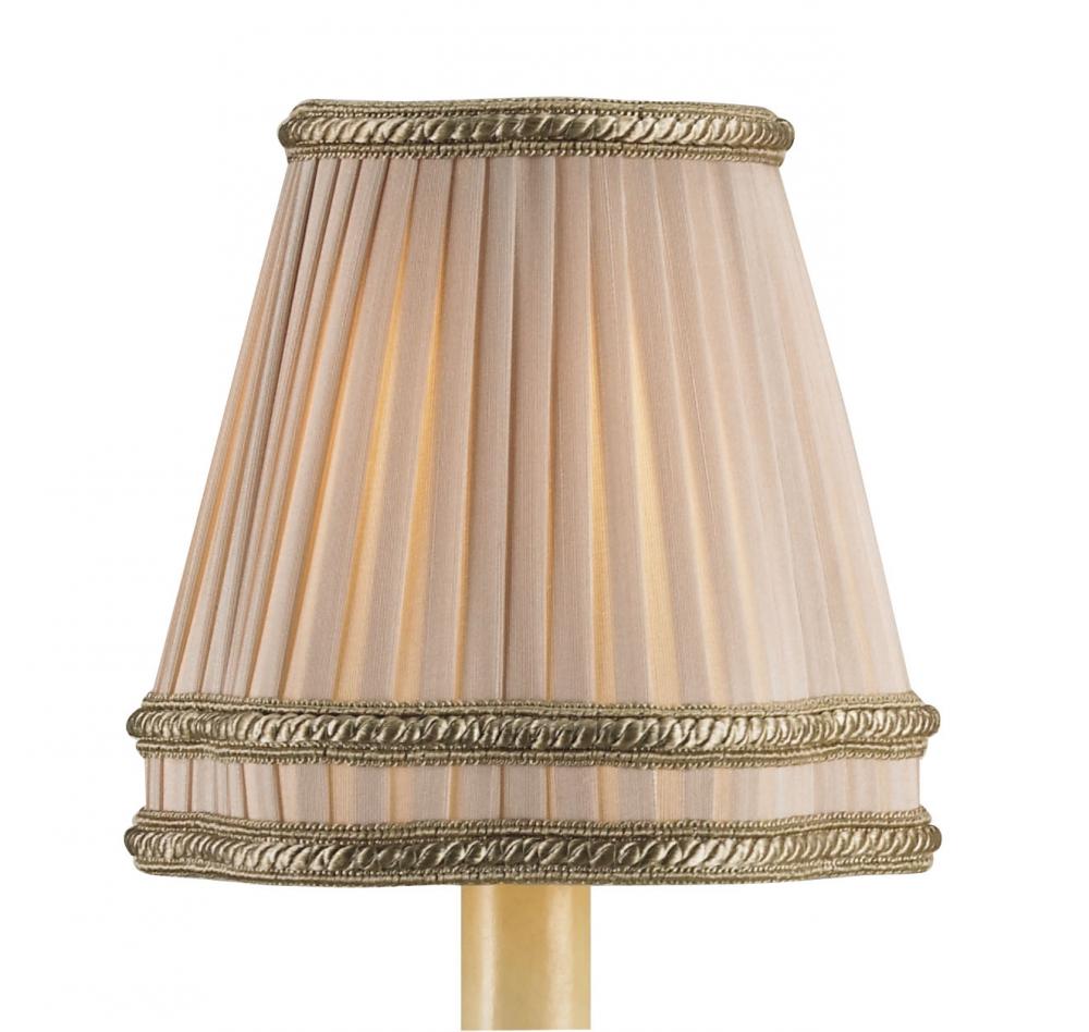 Beige Shantung Pleated Shade