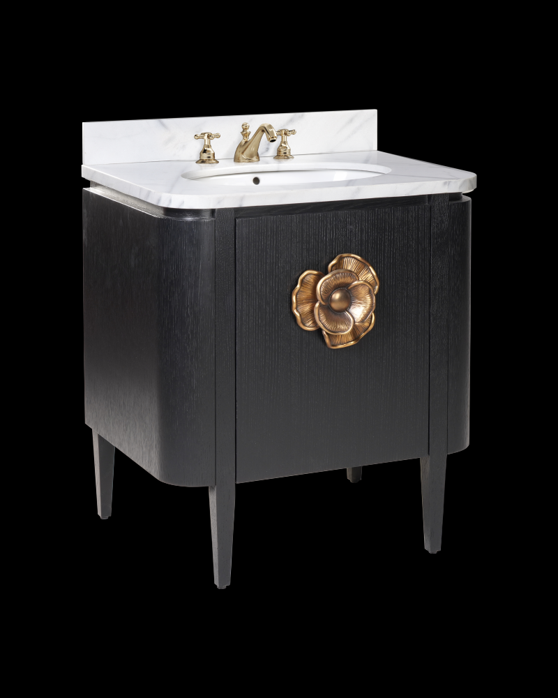 Briallen 30" Black Vanity with Oval Undermount Sink