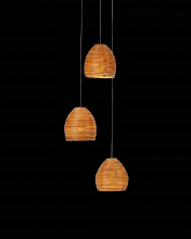 Currey 9000-0999 - Beehive 3-Light Round Multi-Drop Pendant