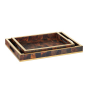 Currey 1200-1022 - Casey Brown Tray Set of 2