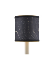 Currey 0900-0020 - Marble Black Paper Drum Chandelier Shade