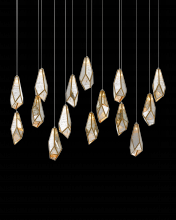 Currey 9000-0706 - Glace Mirror 15-Light Linear Multi-Drop Pendant