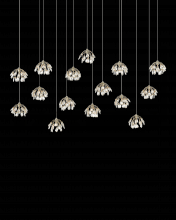 Currey 9000-0671 - Crystal Bud 15-Light Linear Multi-Drop Pendant